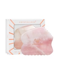 CRYSTALLOVE Rose quartz CONTOUR GUA SHA - gua sha masážna doska na tvár s CRYSTALLOVE Rose quartz CONTOUR GUA SHA - gua sha masážna doska na tvár s