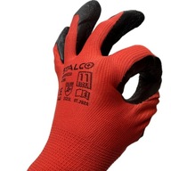 Pracovné rukavice STALCO BOZP do záhrady, polyester 11, červené, 12 párov Pracovné rukavice STALCO BOZP do záhrady, polyester 11, červené, 12 párov