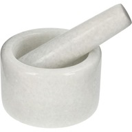 Mramorový kuchynský mažiar s tĺčikom na korenie, biely, priemer 10 cm Mramorový kuchynský mažiar s tĺčikom na korenie, biely, priemer 10 cm