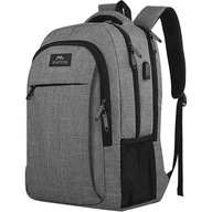 MATEIN Business mestský batoh na 17,3" notebook, multifunkčný s USB, sivý MATEIN Business mestský batoh na 17,3" notebook, multifunkčný s USB, sivý