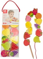 Montessori puzzle Drevené kocky Navliekač Montessori puzzle Drevené kocky Navliekač