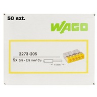 50x WAGO RÝCHLOSPOJKA 5x0,5-2,5 2273-205 50x WAGO RÝCHLOSPOJKA 5x0,5-2,5 2273-205
