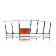 Štvorcové poháre na whisky Ambition 300ml, 6ks