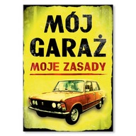 Kovový plagát Moja garáž Fiat 125P Gift S