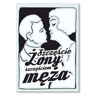 PLECH OBRAZ HUMOR NÁVOD MANŽELSKÝ PÁR PRL PLECH OBRAZ HUMOR NÁVOD MANŽELSKÝ PÁR PRL