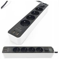 PREdlžovací kábel POWER STRIP 4 sloty 2 USB NABÍJAČKY Rýchle nabíjanie PREdlžovací kábel POWER STRIP 4 sloty 2 USB NABÍJAČKY Rýchle nabíjanie