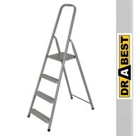 Rebrík do domácnosti, lakovaný oceľový rebrík, 4 stupne