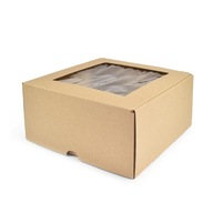 Krabička s chlopňou a okienkom, 20x20x10cm PREMIUM