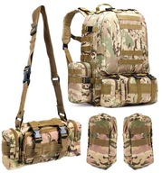 TAKTICKÝ VOJENSKÝ VOJENSKÝ TURISTICKÝ BATOH 50L SURVIVAL SILNÝ 4 V 1 TAKTICKÝ VOJENSKÝ VOJENSKÝ TURISTICKÝ BATOH 50L SURVIVAL SILNÝ 4 V 1