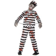 Halloweensky KOSTÝM ZOMBIE väzeň MRTVEJ krvi 152-163cm Halloweensky KOSTÝM ZOMBIE väzeň MRTVEJ krvi 152-163cm