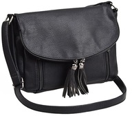 GALLANTRY Dámska taška Messenger Black Zips GALLANTRY Dámska taška Messenger Black Zips