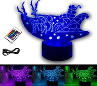 VIANOČNÁ DEKORÁCIA SANTA 3D LED RGB FARBY DIAĽK VIANOČNÁ DEKORÁCIA SANTA 3D LED RGB FARBY DIAĽK