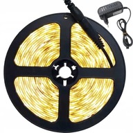 TEPLÝ BIELY VODEODOLNÝ LED PÁS 5M + NAPÁJANIE TEPLÝ BIELY VODEODOLNÝ LED PÁS 5M + NAPÁJANIE