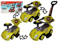 MEGA AUTO 3V1 PUSH RIDER, ŽLTÉ MEGA AUTO 3V1 PUSH RIDER, ŽLTÉ