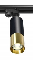 Čierno-zlatý GU10 LED koľajnicový reflektor