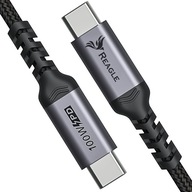 Thunderbolt 3 USB-C kábel 100W 5A 4K 60Hz QC PD 1m Thunderbolt 3 USB-C kábel 100W 5A 4K 60Hz QC PD 1m