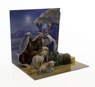 MINI 3D pohľadnica, pohľadnica na Vianoce, Štedrý večer