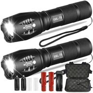 2x taktická LED baterka CREE XM-L T6 a Q5 ZOOM 2x taktická LED baterka CREE XM-L T6 a Q5 ZOOM