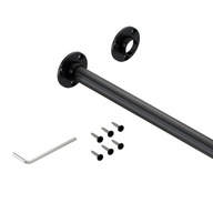 Čierna nábytková tyč, priemer 16mm, 50cm, oceľ Čierna nábytková tyč, priemer 16mm, 50cm, oceľ