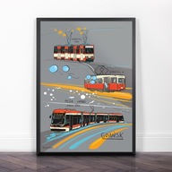 Plagát Gdanských električiek Plagát Gdanských električiek