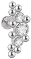 LABRET Krásne kamienky s loptičkami SS316L 1,2/6 LABRET Krásne kamienky s loptičkami SS316L 1,2/6
