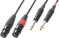 Signálový kábel 2x XLR (f) - 2x Jack 6,3mm 1,5m Signálový kábel 2x XLR (f) - 2x Jack 6,3mm 1,5m