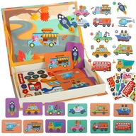 PUZZLE PUZZLE MAGNETICKÁ KNIHA S MAGNETOVÝMI BLOKMI DOPRAVNÉ PROSTRIEDKY PUZZLE PUZZLE MAGNETICKÁ KNIHA S MAGNETOVÝMI BLOKMI DOPRAVNÉ PROSTRIEDKY