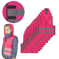 Reflexná výstražná vesta s kapucňou pre deti 80-130 cm, 3-6 rokov