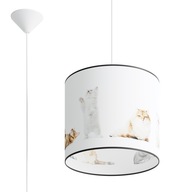 Závesná lampa CAT 30, tienidlo, dievčenská izba, LED Závesná lampa CAT 30, tienidlo, dievčenská izba, LED