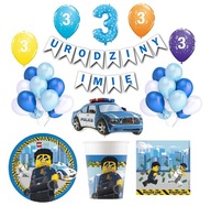 Sada LEGO City 3 narodeninové balóniky + meno Sada LEGO City 3 narodeninové balóniky + meno