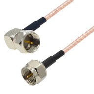 Pigtail F zástrčka ANGLE / F zástrčka RG179 75ohm 1m Pigtail F zástrčka ANGLE / F zástrčka RG179 75ohm 1m