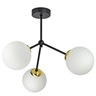 STROPNÉ ZÁVESNÉ LAMPY, LUSTRE, Čierna, ZLATÁ GUĽA STROPNÉ ZÁVESNÉ LAMPY, LUSTRE, Čierna, ZLATÁ GUĽA