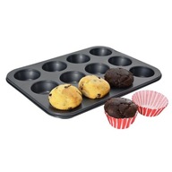 Forma na pečenie muffinov, 12-dielny košíček na muffiny Forma na pečenie muffinov, 12-dielny košíček na muffiny