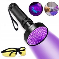 UV LED baterka NA HĽADANIE JANTÁRA, 100 LED, S OKULIARMI UV LED baterka NA HĽADANIE JANTÁRA, 100 LED, S OKULIARMI