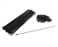 Špice na bicykel 246mm + vsuvka 12mm 144 ks Čierna Špice na bicykel 246mm + vsuvka 12mm 144 ks Čierna