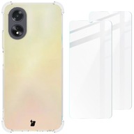 Puzdro + 2x tvrdené sklo Bizon pre Oppo A38 4G, puzdro, puzdro, sada