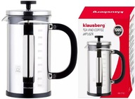 PISTON VAROVAČ NA KÁvu, ČAJ, BYLINKY 1000ml OCEL + SKLO KLAUSBERG PISTON VAROVAČ NA KÁvu, ČAJ, BYLINKY 1000ml OCEL + SKLO KLAUSBERG