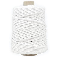 Macrame bavlnená šnúra 5mm Optická biela Macrame bavlnená šnúra 5mm Optická biela