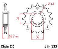 JT JTF333.16 PREDNÉ OZUBENÉ KOLO JT JTF333.16 PREDNÉ OZUBENÉ KOLO