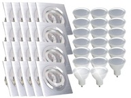 20x GU10 LED žiarovka 3,5W + halogénový rámik na podhľad 20x GU10 LED žiarovka 3,5W + halogénový rámik na podhľad