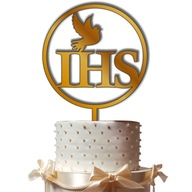 IHS torta na prvé prijímanie, zlatá IHS torta na prvé prijímanie, zlatá