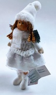 Dievčenská bábika stojaca dekorácia anjel 28 cm