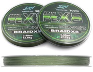 BRAID PE rybársky oplet x8 prameňov SILNÝ 300m 0,16 22,4kg BRAID PE rybársky oplet x8 prameňov SILNÝ 300m 0,16 22,4kg