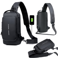 TAŠKA NA RAMENO, TAŠKA ČIERNA, VODEODOLNÁ, USB PRE POWERBANKU TAŠKA NA RAMENO, TAŠKA ČIERNA, VODEODOLNÁ, USB PRE POWERBANKU