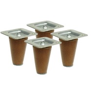Drevené nohy buk orech rovné, 8 cm, sada Drevené nohy buk orech rovné, 8 cm, sada