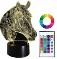 NOČNÁ LAMPA 3D LED USB ČELOVÁ LAMPA HORSE KOIK 16 FARIEB PREMIUM DIAĽK. NOČNÁ LAMPA 3D LED USB ČELOVÁ LAMPA HORSE KOIK 16 FARIEB PREMIUM DIAĽK.
