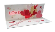 3D karta LOVE, ktorá vyžaruje lásku k výročiu svadby 3D karta LOVE, ktorá vyžaruje lásku k výročiu svadby