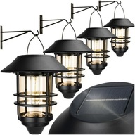 4x DEKORATÍVNA ZÁHRADNÁ LAMPA SOLÁRNE NABÍJANIE 4x DEKORATÍVNA ZÁHRADNÁ LAMPA SOLÁRNE NABÍJANIE