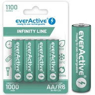 4x NABÍJACIE BATÉRIE NI-MH EVERACTIVE R6 AA 1100mAh pre SOLÁRNE LAMPY 4x NABÍJACIE BATÉRIE NI-MH EVERACTIVE R6 AA 1100mAh pre SOLÁRNE LAMPY