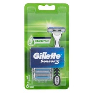 Holiaci strojček Gillette Sensor 3 Sensitive + kazety 6 ks. Holiaci strojček Gillette Sensor 3 Sensitive + kazety 6 ks.